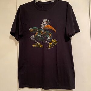 Fanatics Miami Hurricanes Black Graphic Mad Duck T-Shirt Size Medium